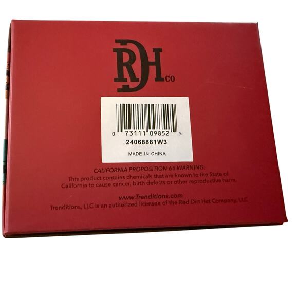 Red Dirt Hat Company Herringbone Rawhide Roughout Bifold Wallet, NWT - Picture 8 of 8